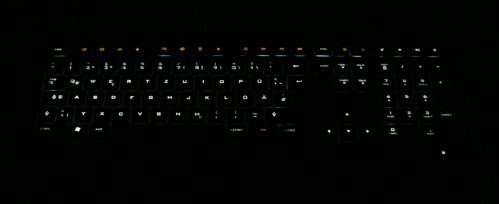 Logitech Illuminated Keyboard leuchtend